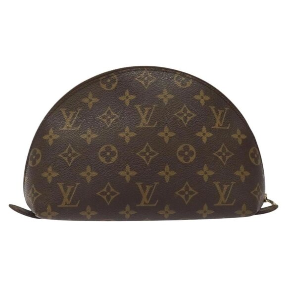 LOUIS VUITTON Monogram Trousse Demi Ronde Cosmetic Pouch M47520 LV Auth 113338 - Picture 2 of 16